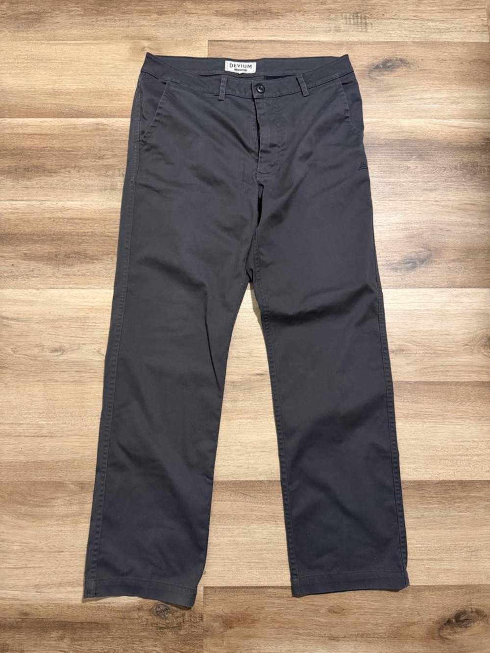 Devium Pants Mens Grey Chino 5 Pockets 32 Fits 34x32 Straight Business Work USA